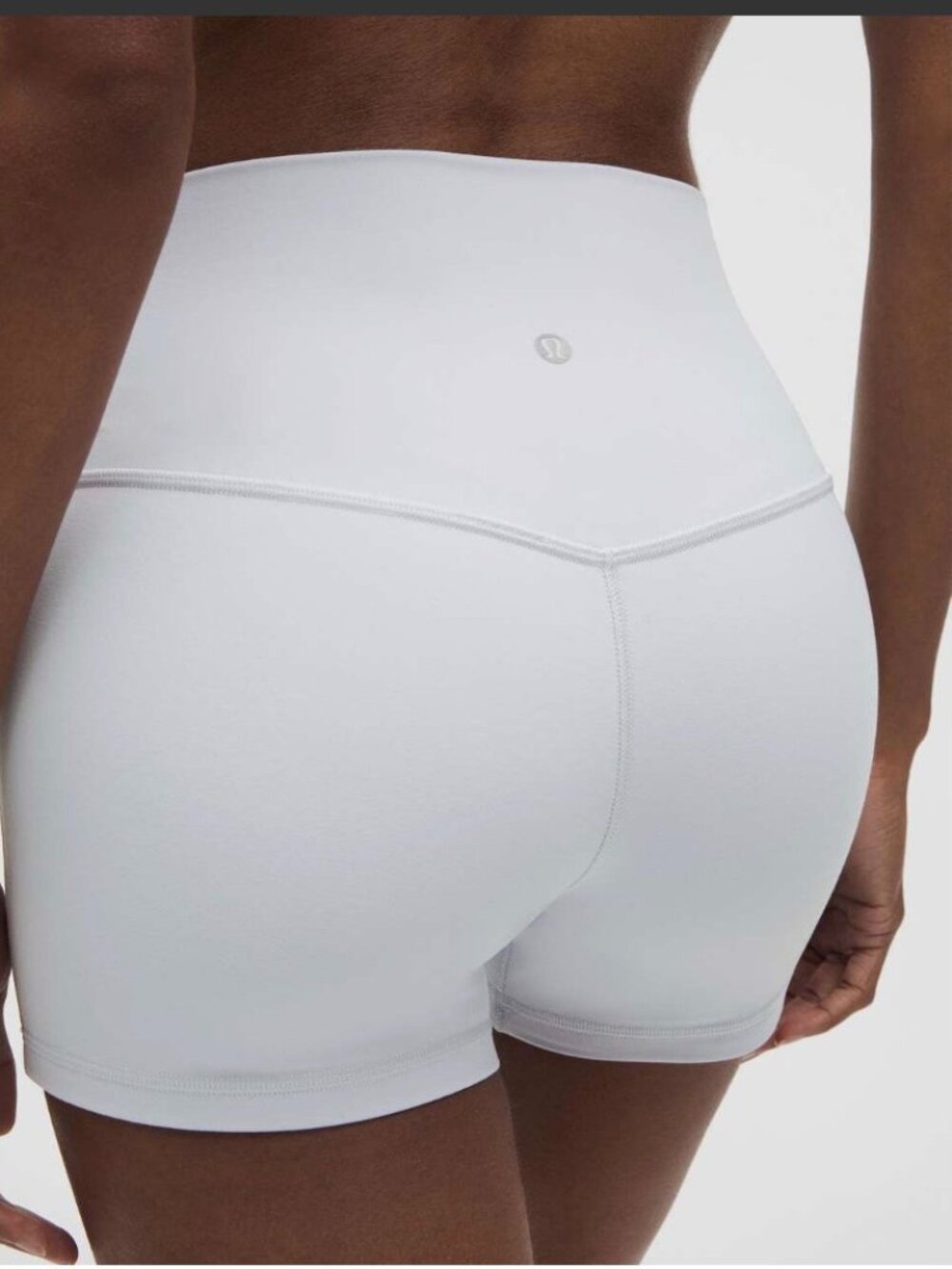 LULULEMON ALIGN HIGHRISE SHORTS 4" White SIZE 8 Biker EUC